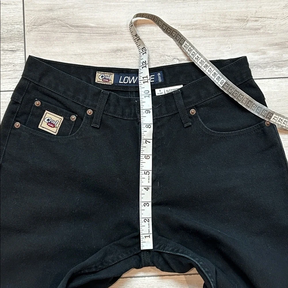 Cruel Girl Low Rise Relaxed black cowgirl western jeans size 9 X-Long